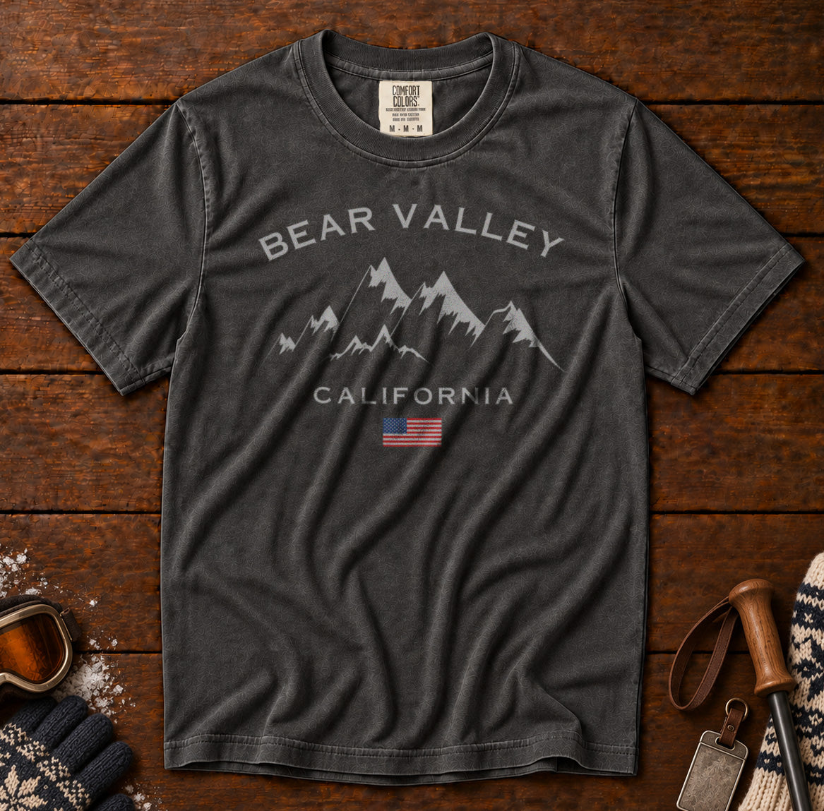 Bear Valley California T-Shirt in Pepper - roamstride graphic tee