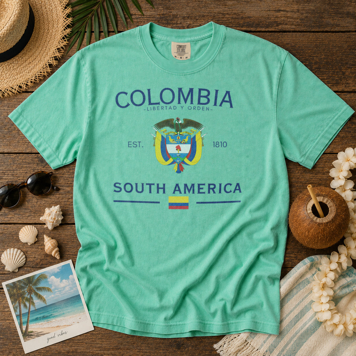 Colombia T-Shirt in Island Reef - roamstride graphic tee