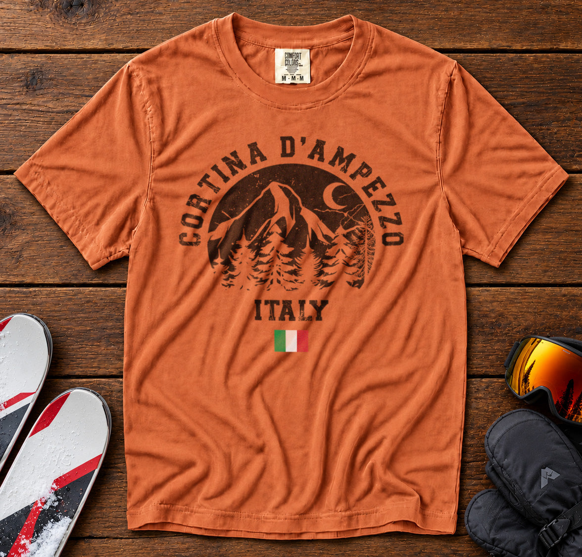 Cortina d'Ampezzo T-Shirt in Yam - roamstride graphic tee