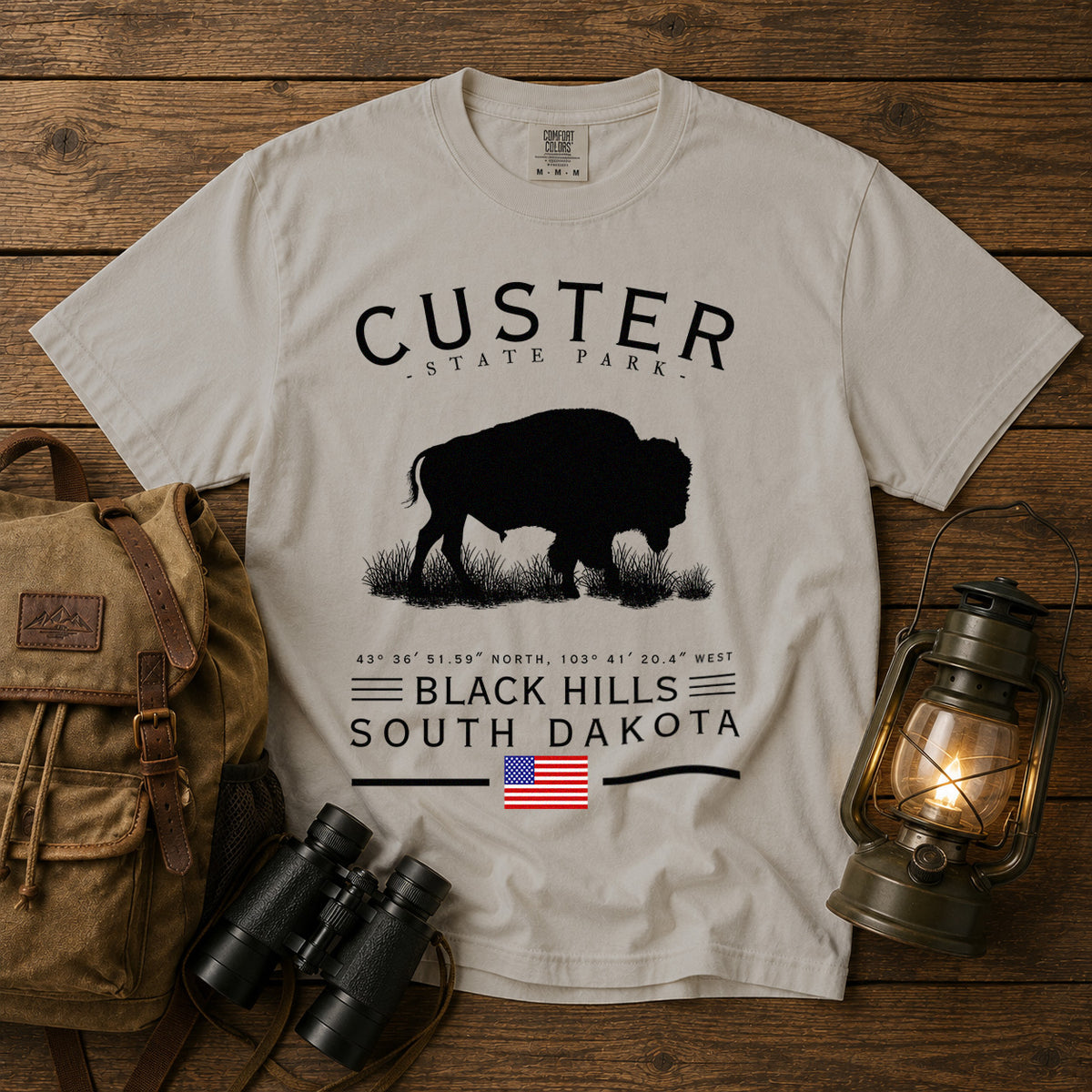 Custer T-Shirt in Ivory - roamstride graphic tee
