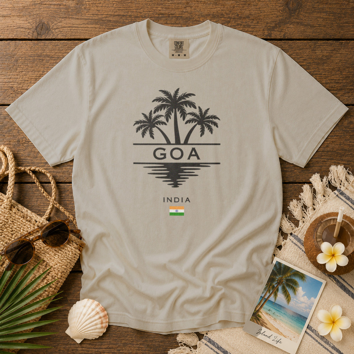 Goa India T-Shirt in Ivory - roamstride graphic tee
