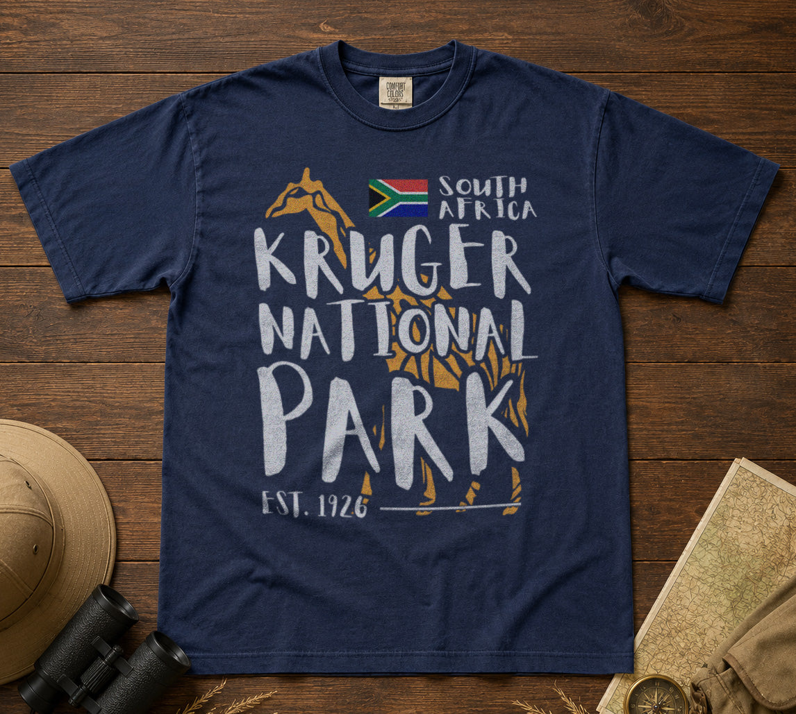 Kruger National Park T-Shirt in Navy - roamstride graphic tee
