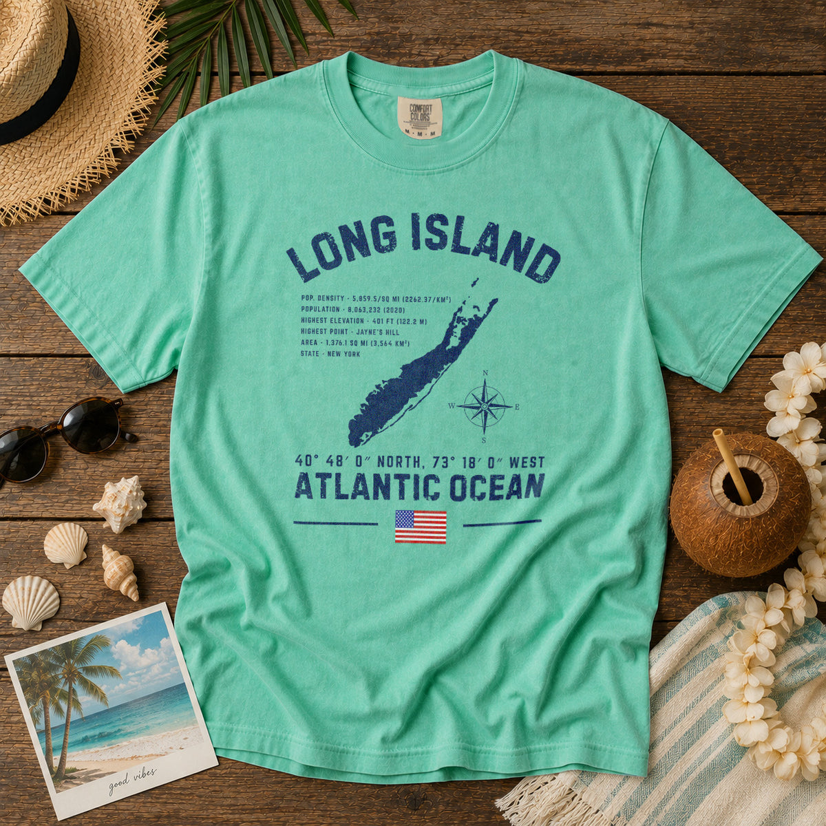 Long Island T-Shirt in Island Reef - roamstride graphic tee