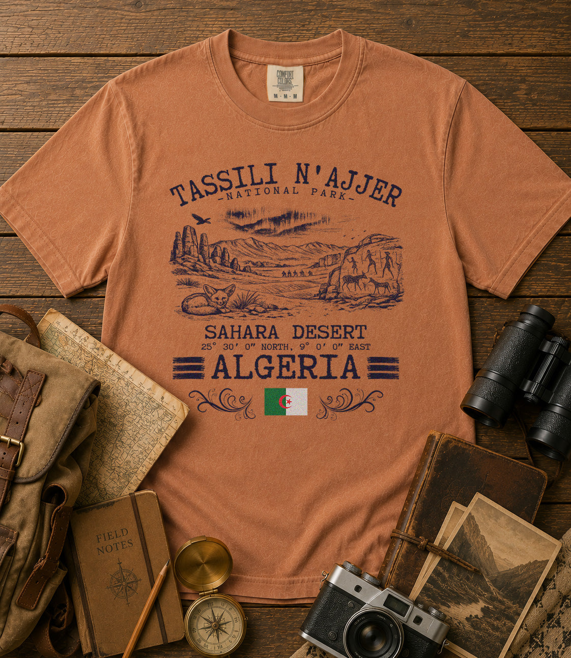Tassili N'Ajjer National Park T-Shirt in Yam - roamstride graphic tee