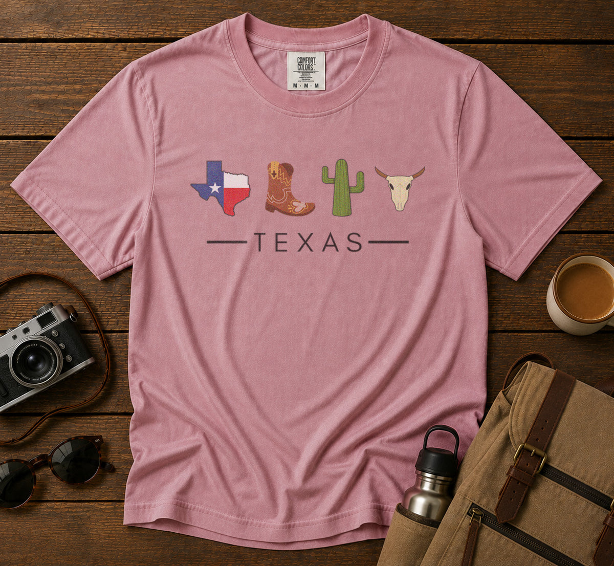 Texas USA T-Shirt in Blossom - roamstride graphic tee