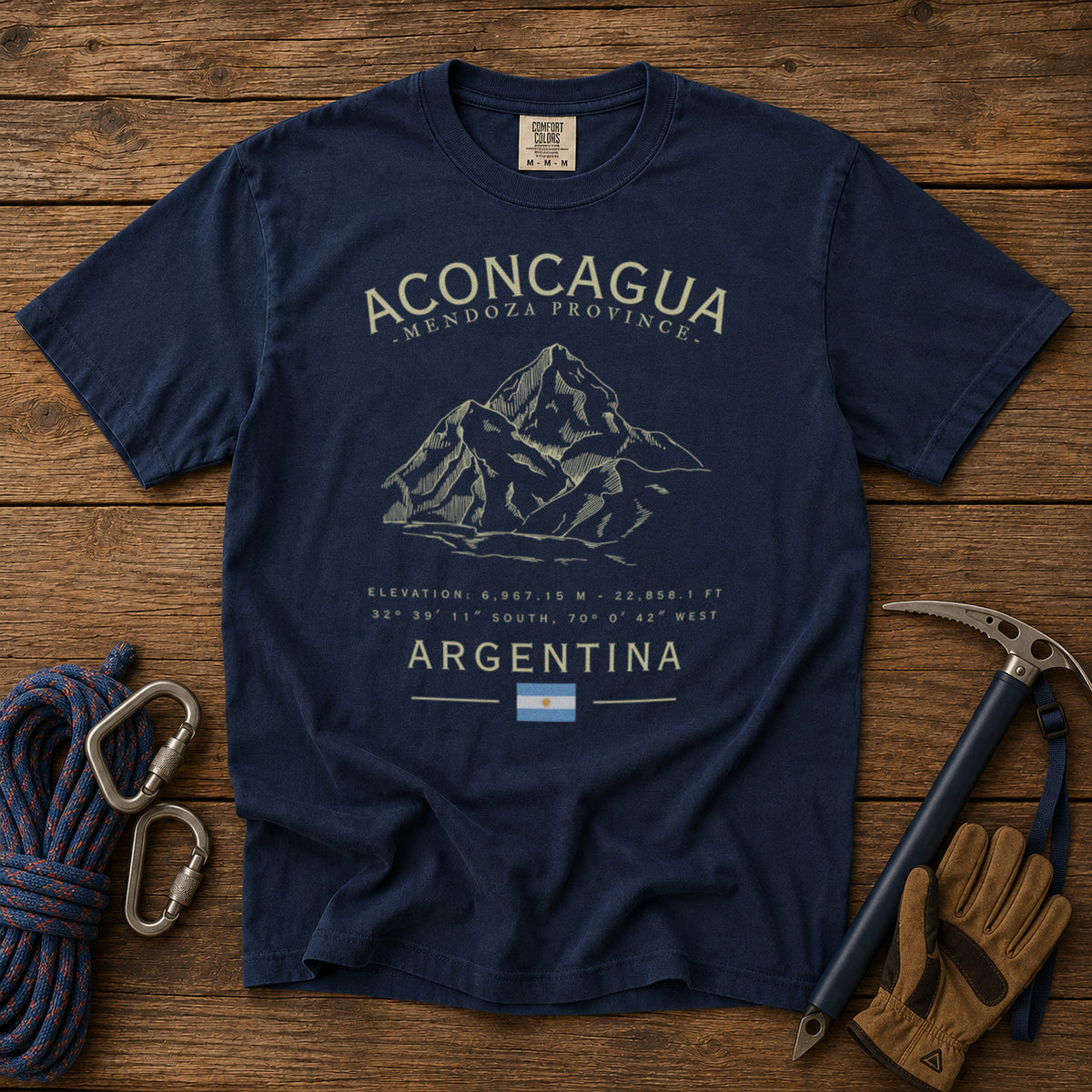 Aconcagua T-Shirt in Navy - roamstride graphic tee