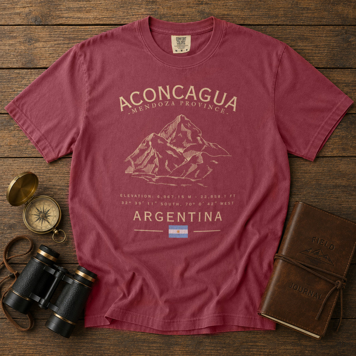 Aconcagua T-Shirt in Chili - roamstride graphic tee