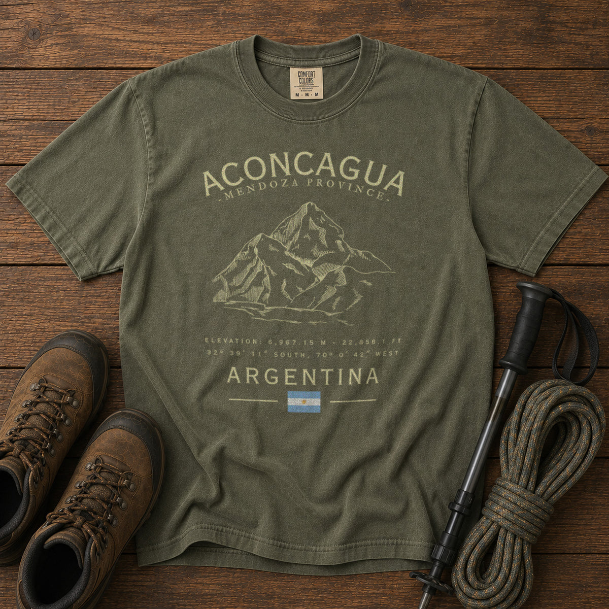 Aconcagua T-Shirt in Moss - roamstride graphic tee