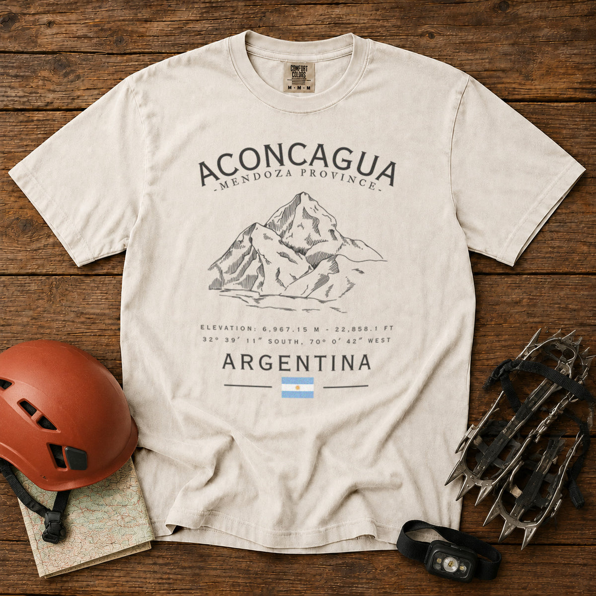Aconcagua T-Shirt in Ivory - roamstride graphic tee