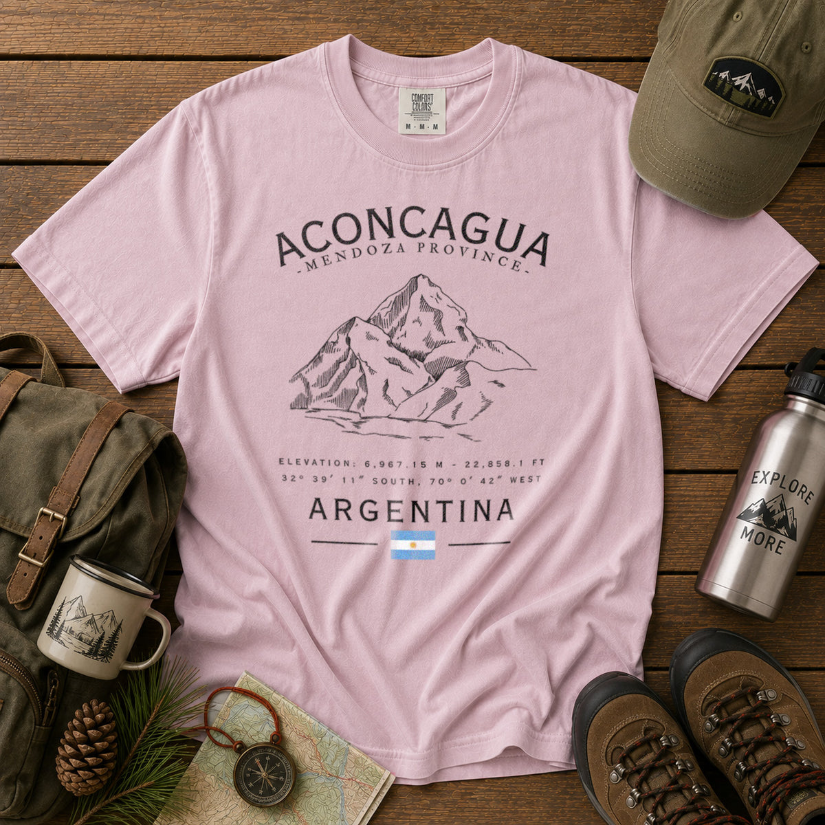 Aconcagua T-Shirt in Blossom - roamstride graphic tee