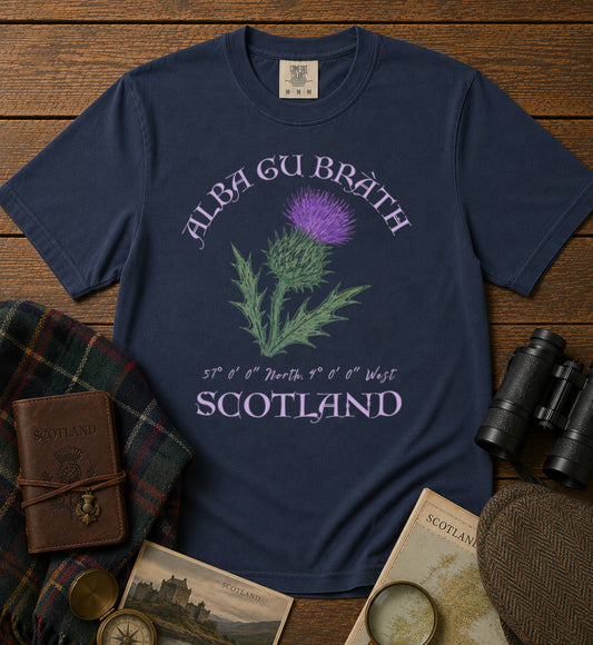 Alba gu bràth T-Shirt in Navy - roamstride graphic tee