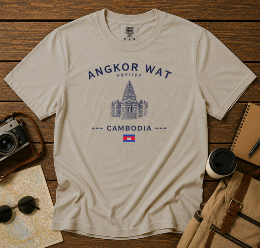 Angkor Wat T-Shirt in Ivory - roamstride graphic tee