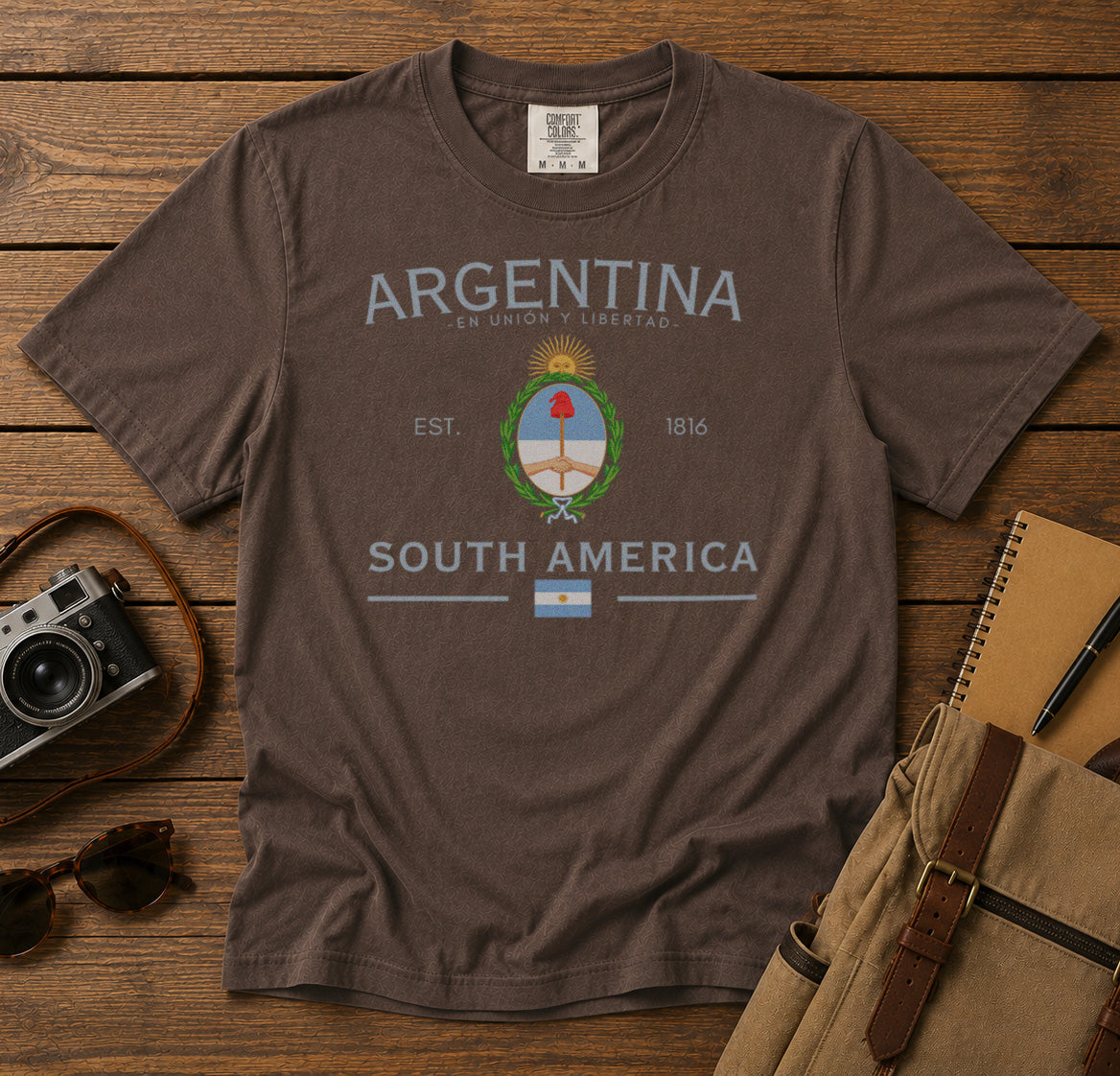 Argentina T-Shirt in Espresso - roamstride graphic tee