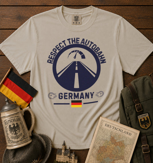 Autobahn Germany T-Shirt in Ivory - roamstride graphic tee