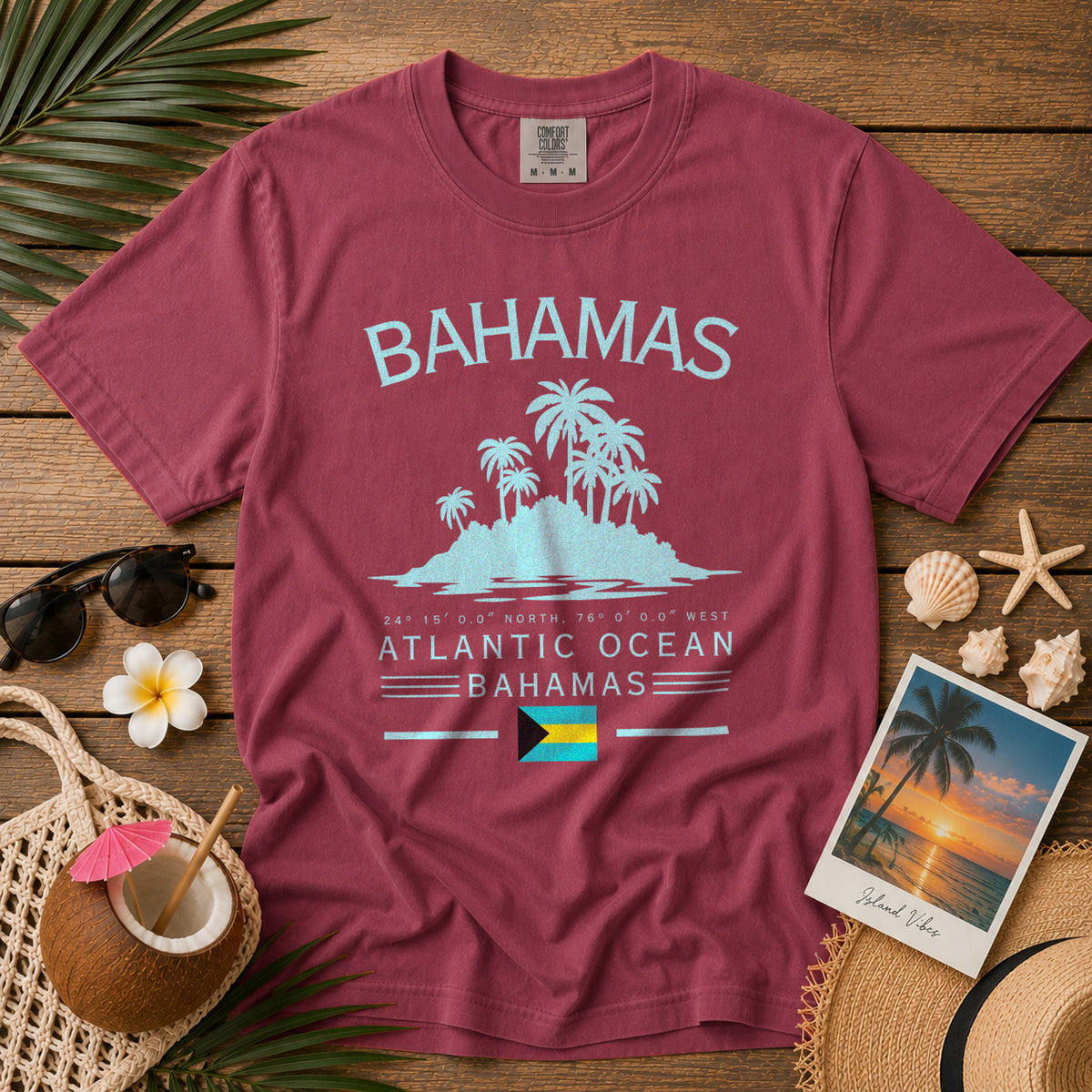 Bahamas T-Shirt in Chili - roamstride graphic tee