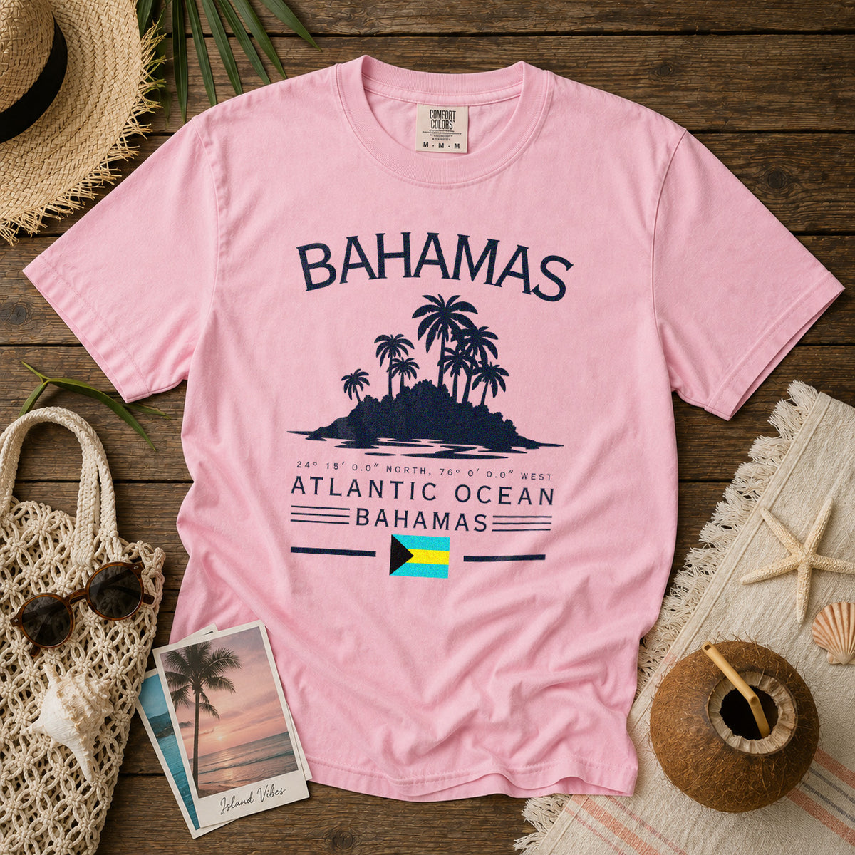 Bahamas T-Shirt in Blossom - roamstride graphic tee
