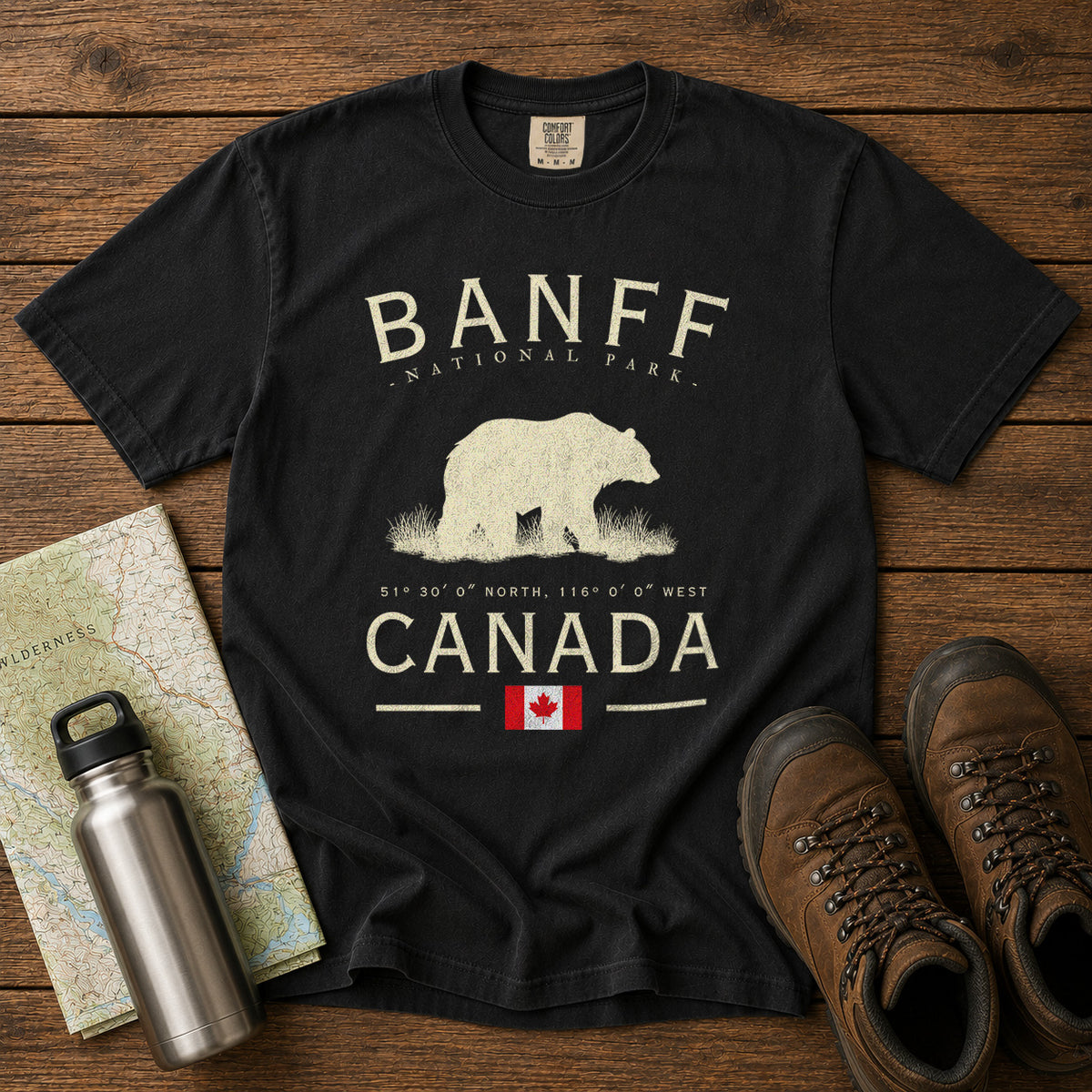 Banff National Park T-Shirt in Black - roamstride graphic tee