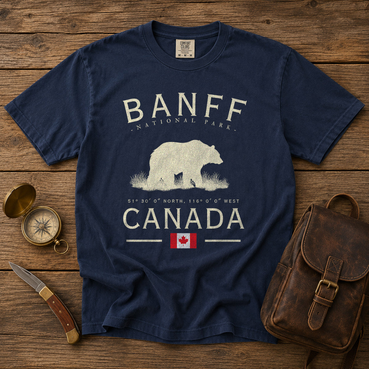 Banff National Park T-Shirt in Navy - roamstride graphic tee