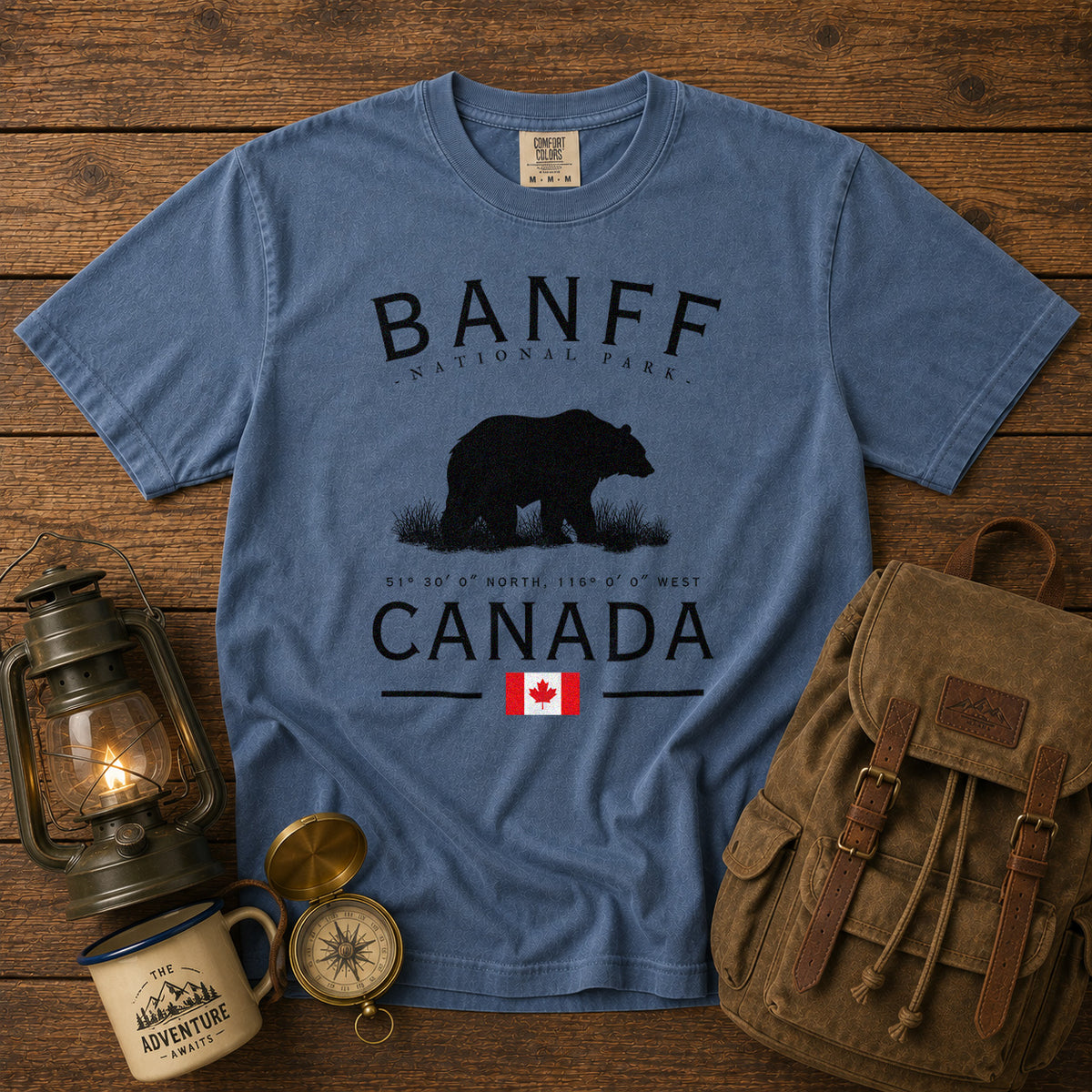 Banff National Park T-Shirt in Blue Jean - roamstride graphic tee