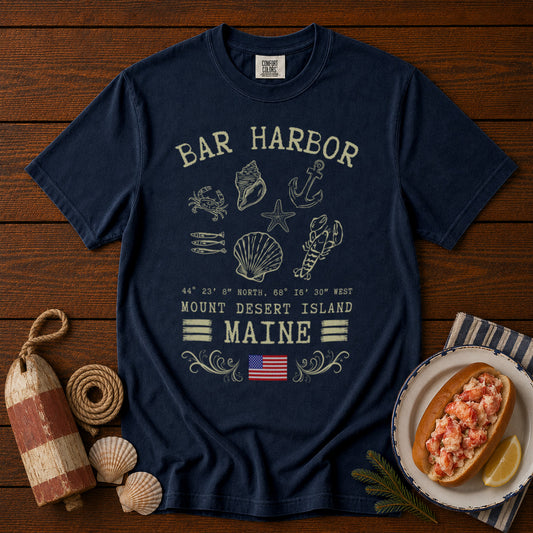 Bar Harbor T-Shirt in Navy - roamstride graphic tee
