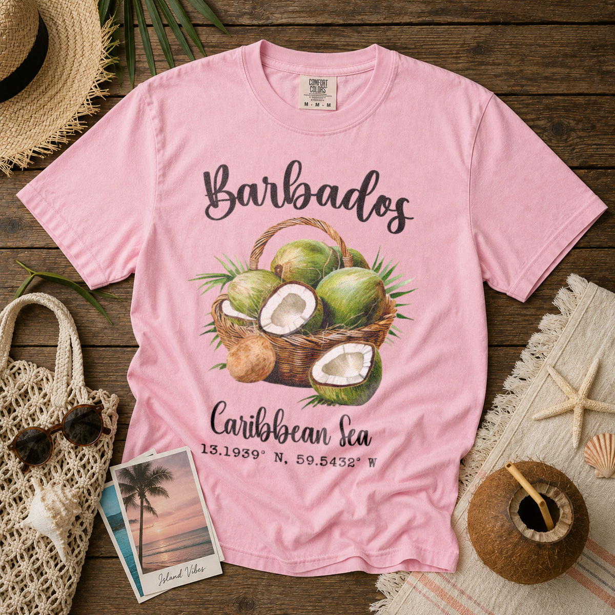 Barbados T-Shirt in Blossom - roamstride graphic tee