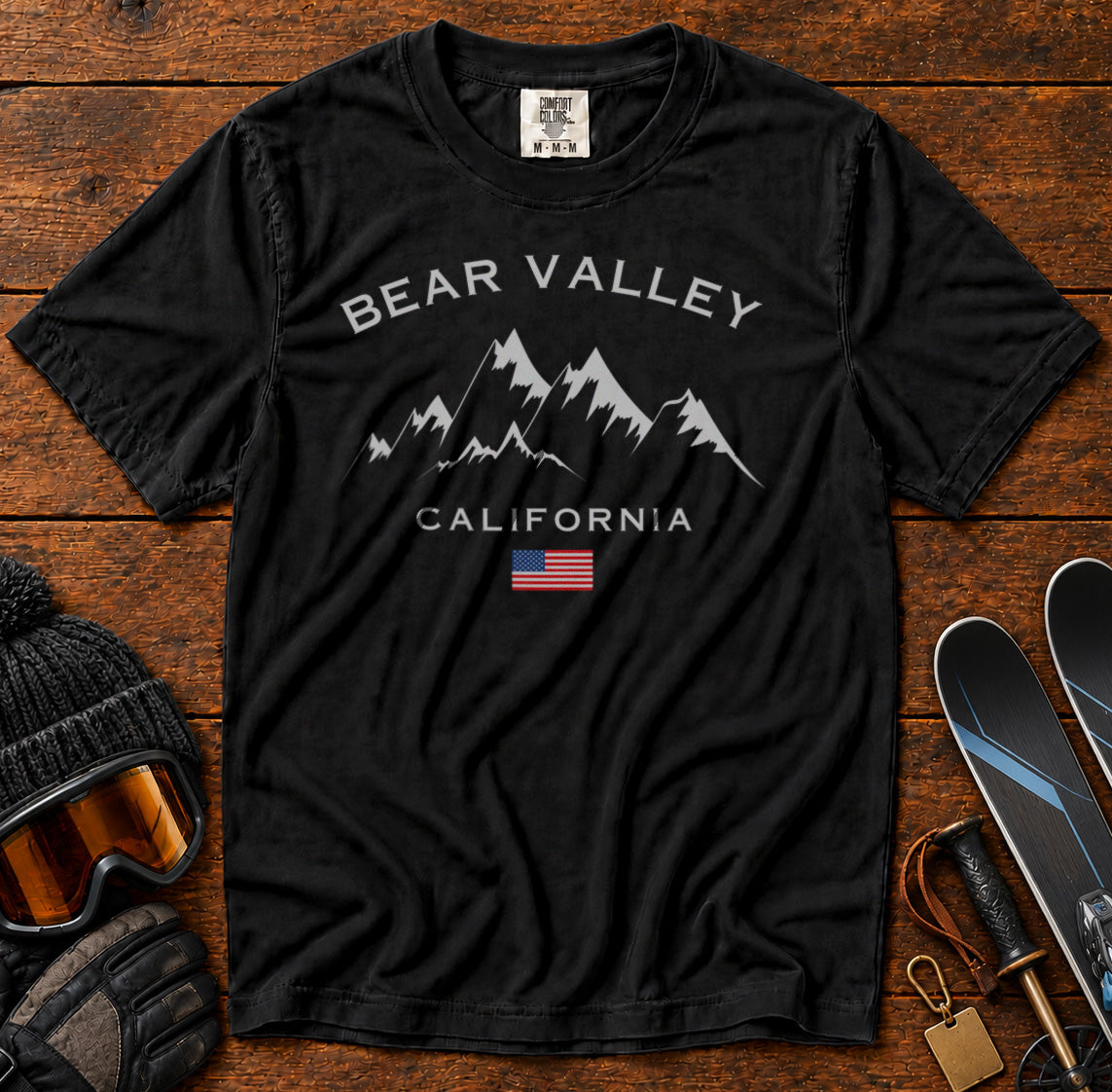 Bear Valley California T-Shirt in Black - roamstride graphic tee
