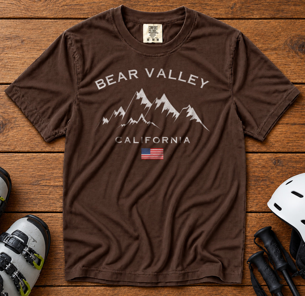 Bear Valley California T-Shirt in Espresso - roamstride graphic tee