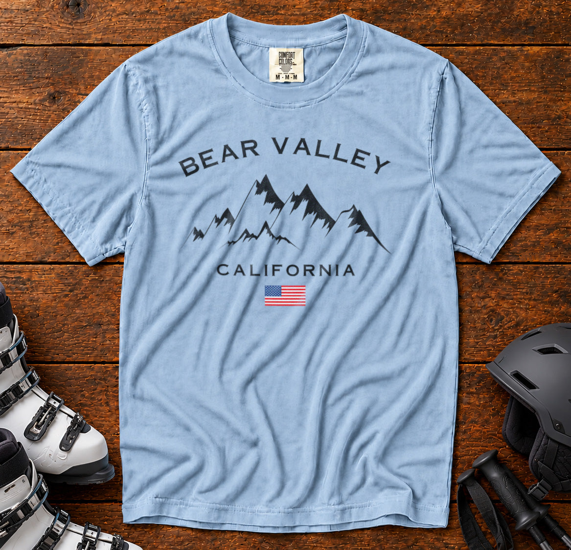 Bear Valley California T-Shirt in Chambray - roamstride graphic tee