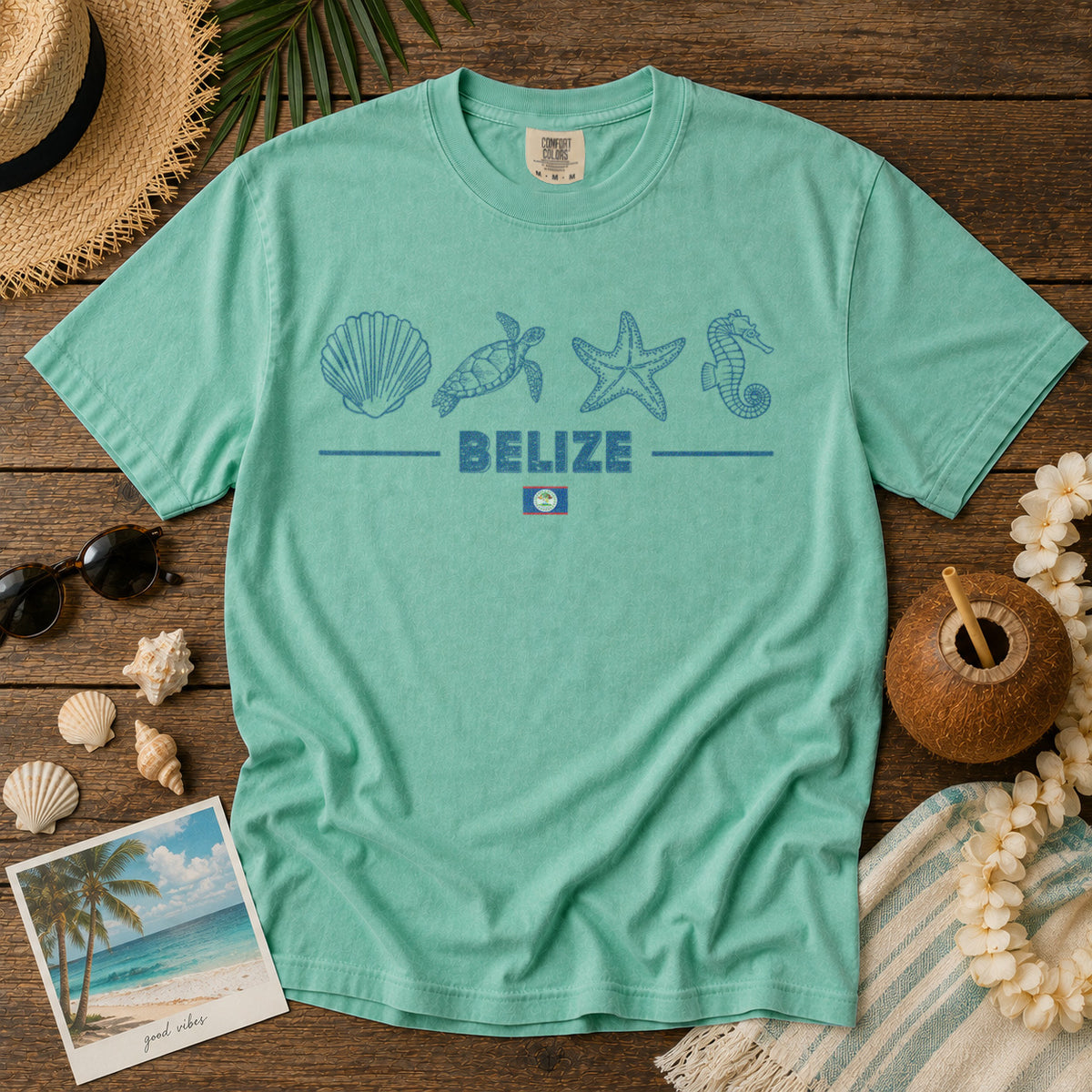 Belize Ocean Life T-Shirt in Island Reef - roamstride graphic tee