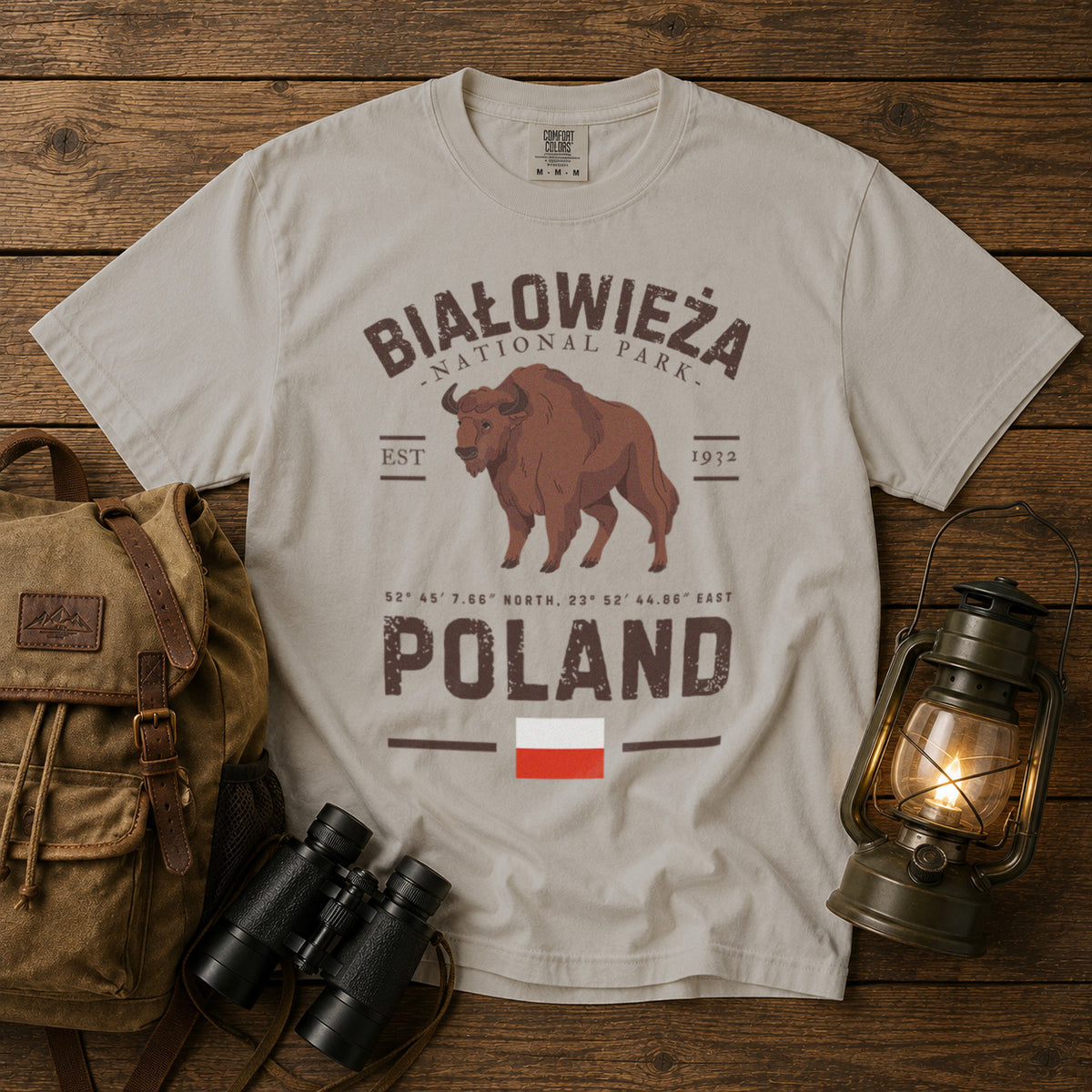 Białowieża National Park T-Shirt in Ivory - roamstride graphic tee