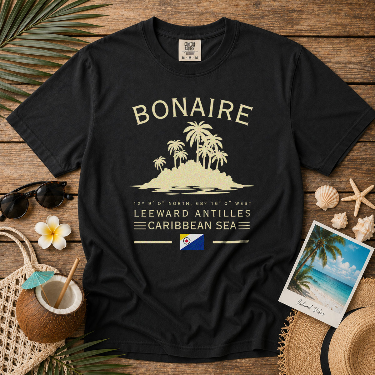 Bonaire T-Shirt in Black - roamstride graphic tee