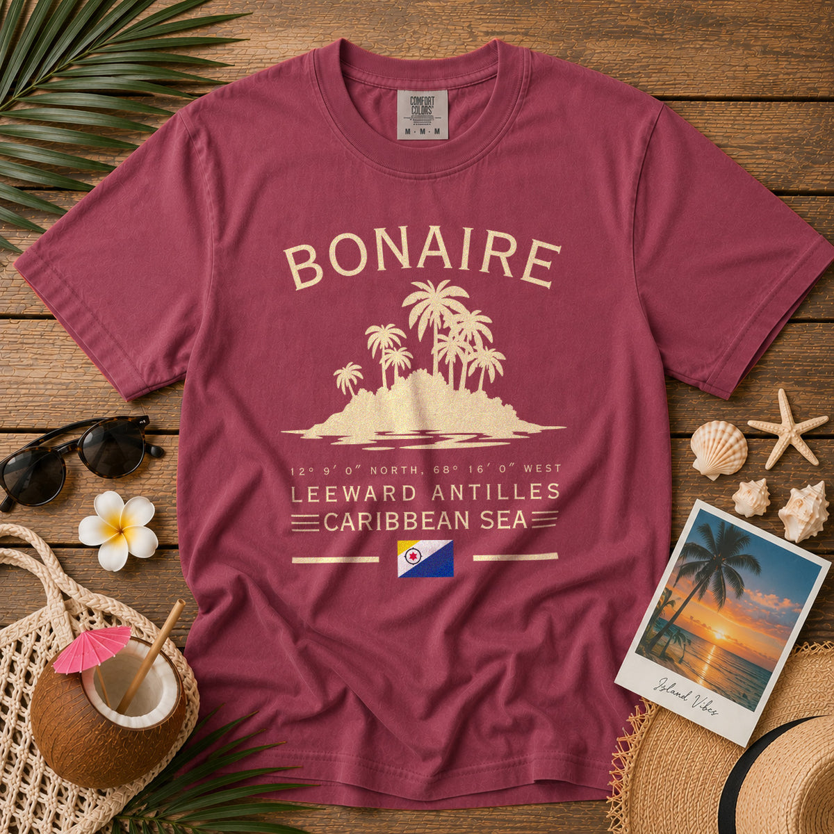 Bonaire T-Shirt in Chili - roamstride graphic tee