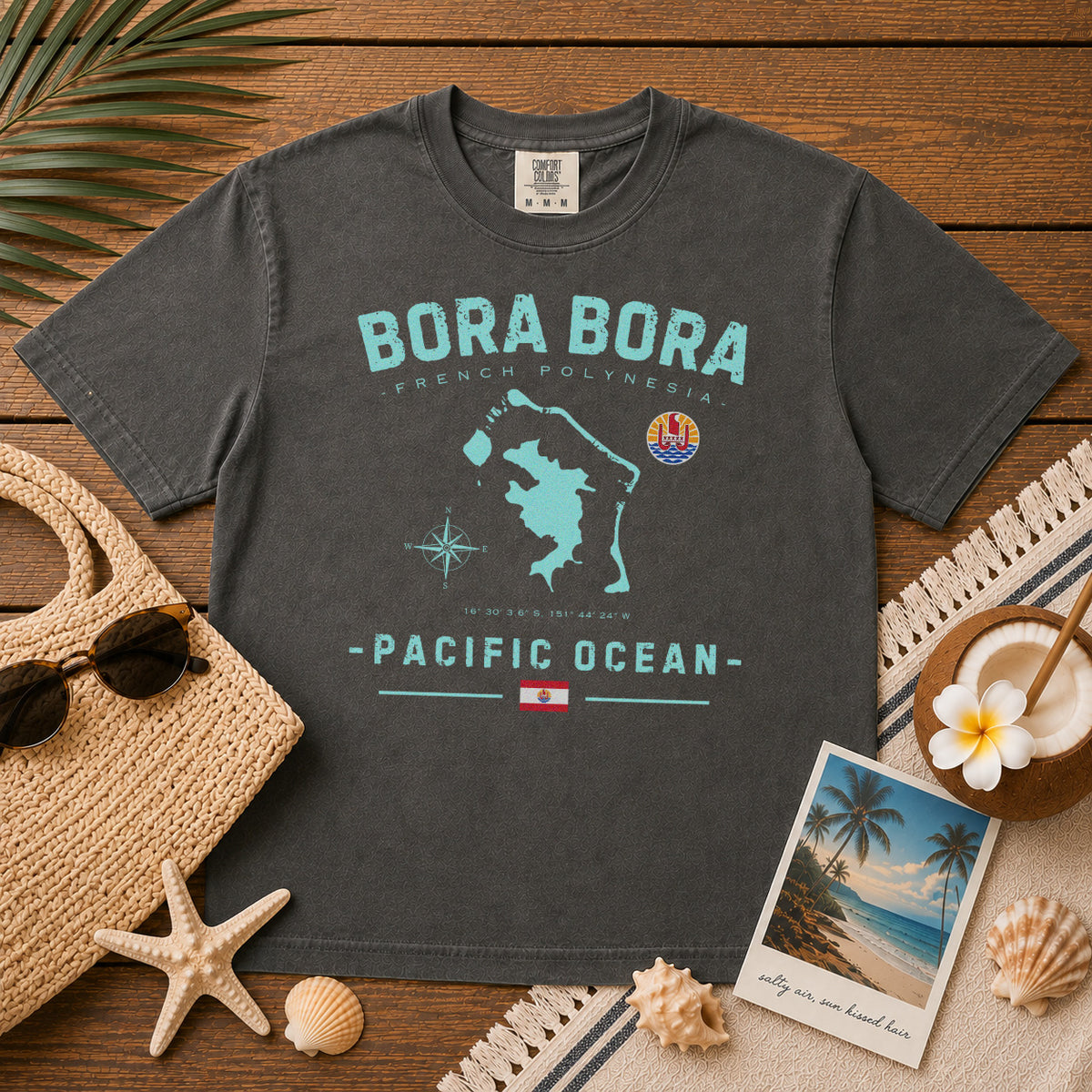 Bora Bora T-Shirt in Pepper - roamstride graphic tee