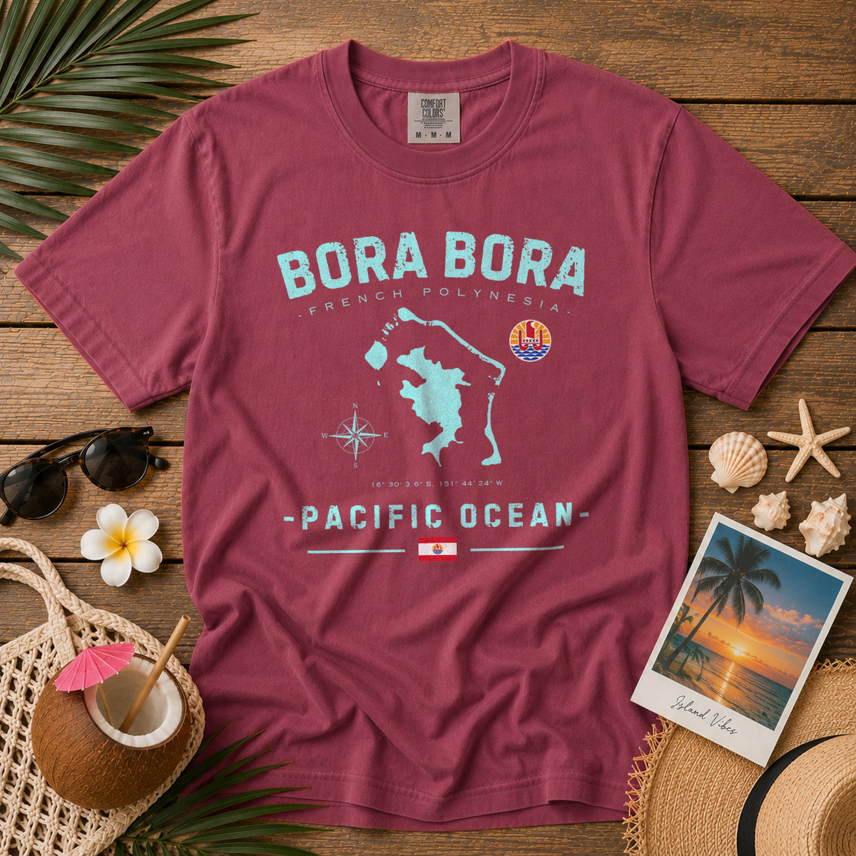 Bora Bora T-Shirt in Chili - roamstride graphic tee