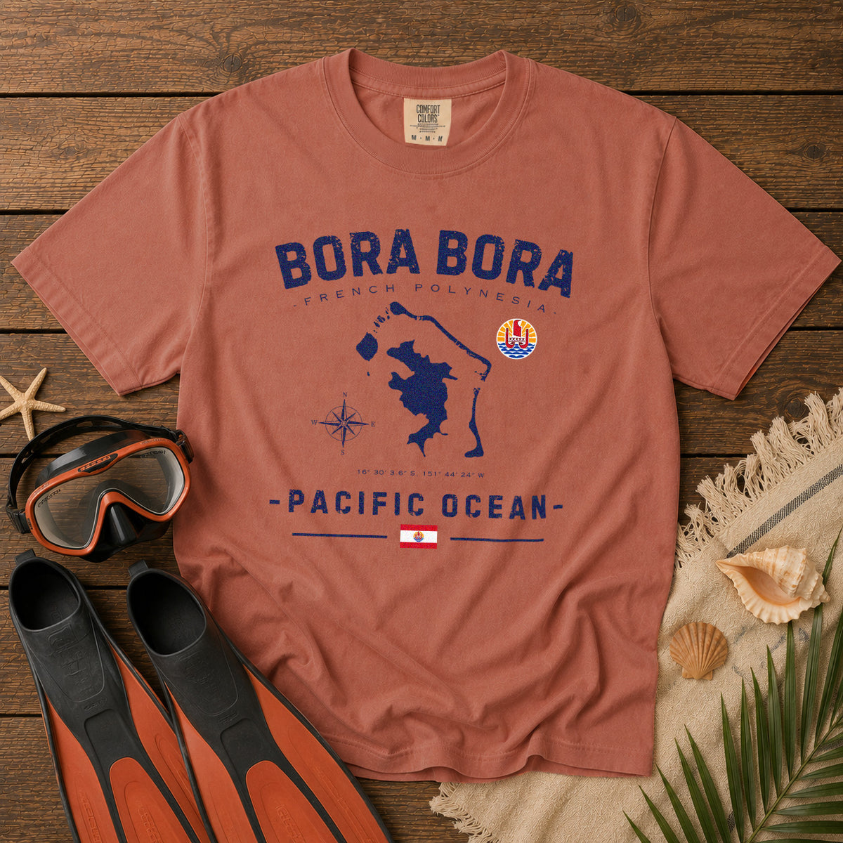 Bora Bora T-Shirt in Yam - roamstride graphic tee
