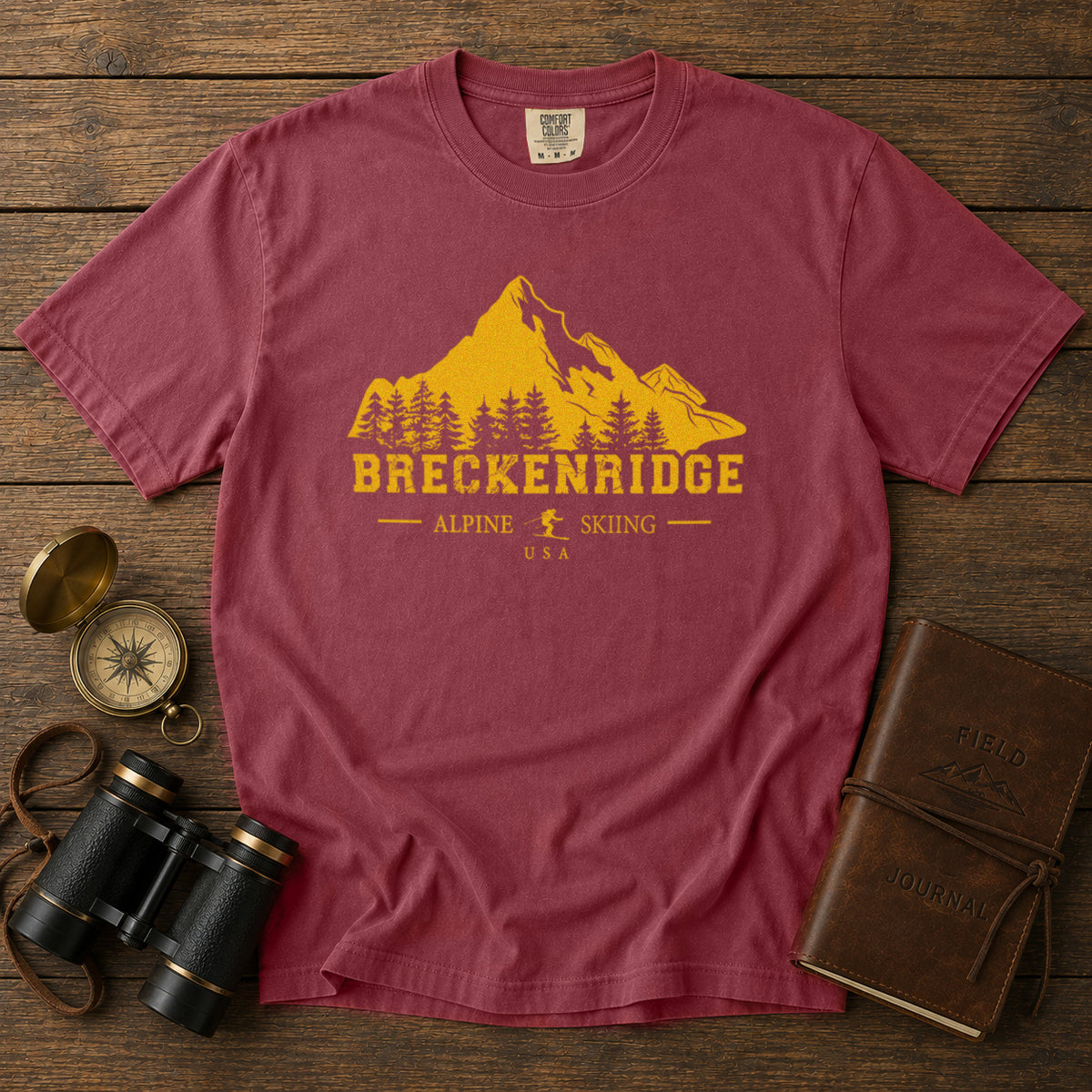 Breckenridge Colorado T-Shirt in Chili - roamstride graphic tee