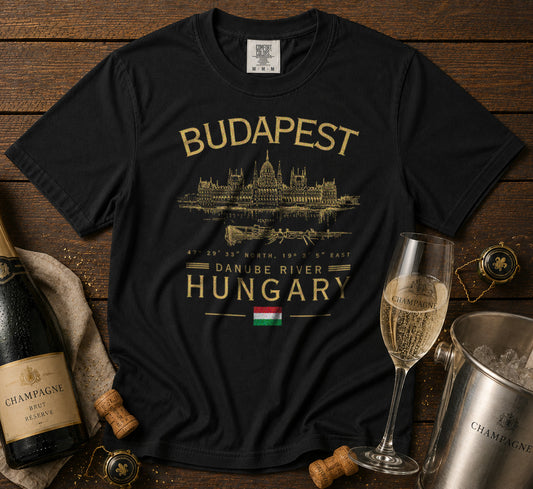 Budapest T-Shirt in Black - roamstride graphic tee