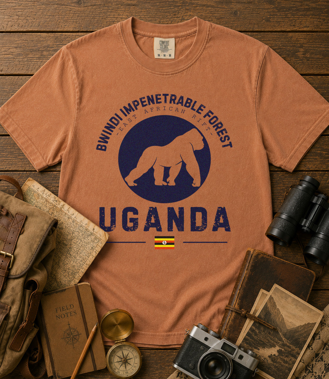 Bwindi Impenetrable Forest T-Shirt in Yam - roamstride graphic tee