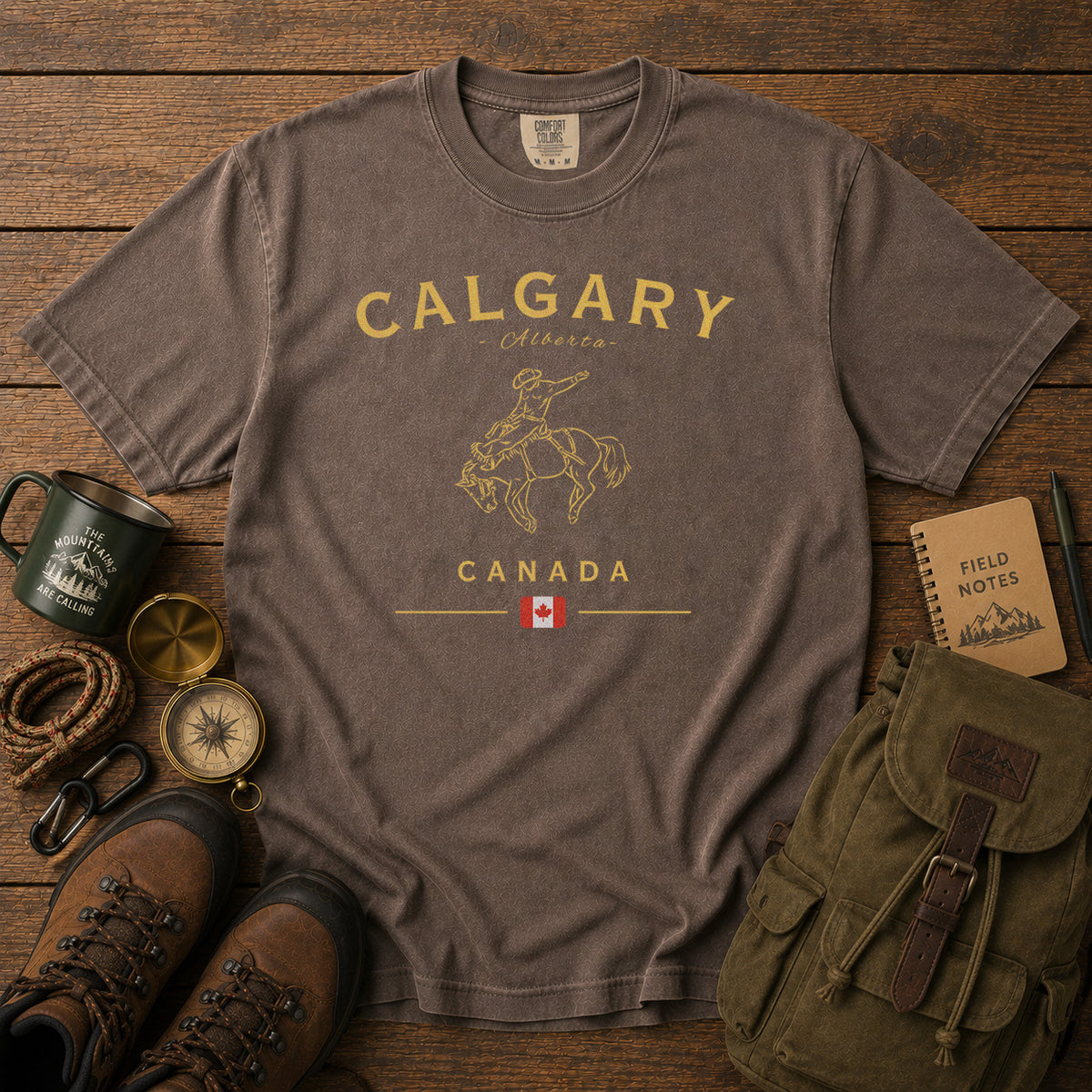 Calgary T-Shirt in Espresso - roamstride graphic tee