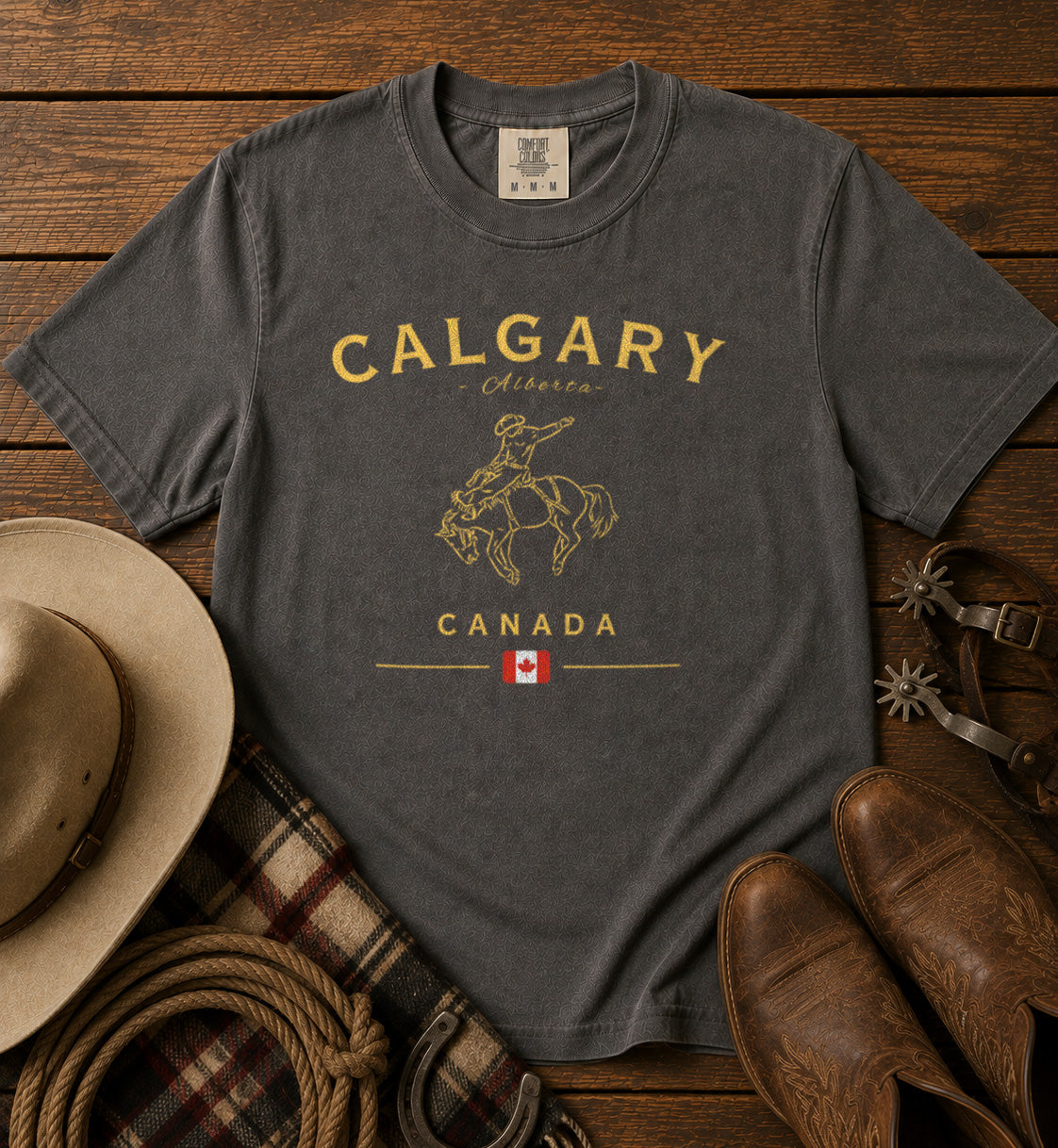 Calgary T-Shirt in Pepper - roamstride graphic tee