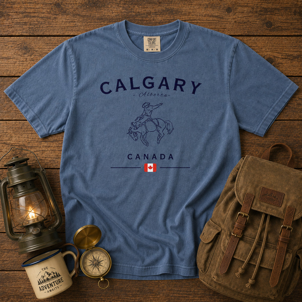 Calgary T-Shirt in Blue Jean - roamstride graphic tee