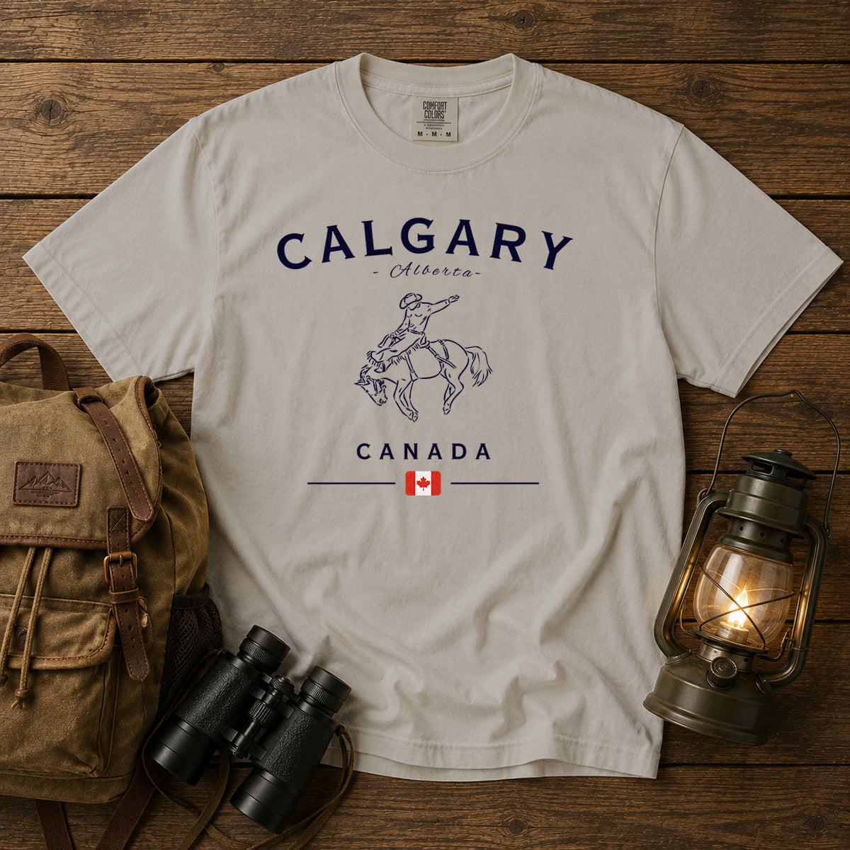 Calgary T-Shirt in Ivory - roamstride graphic tee