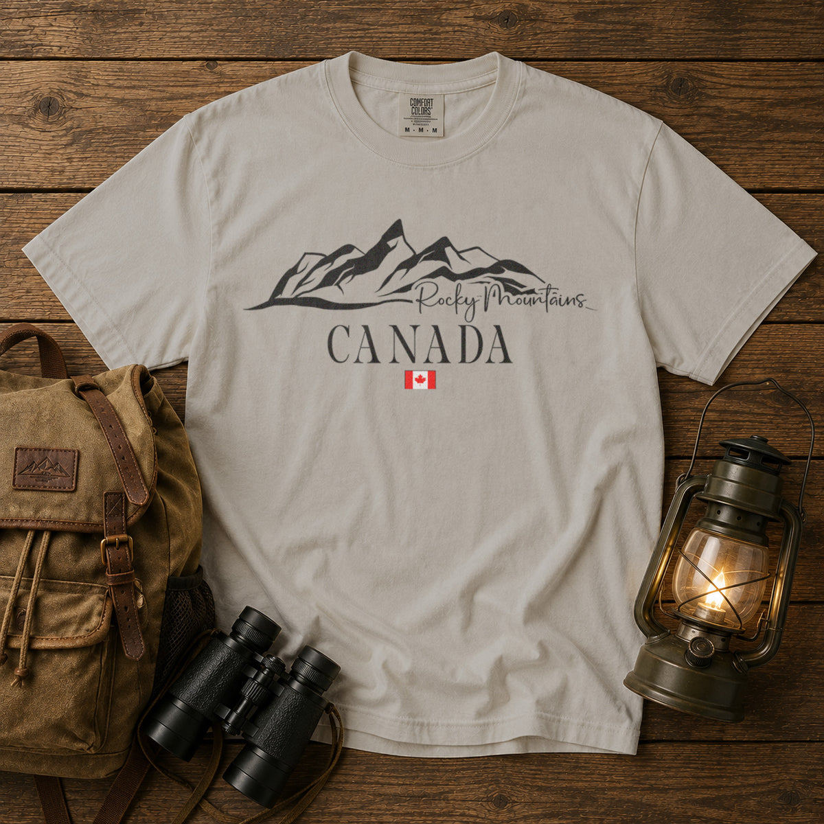 Canada Rocky Mountains T-Shirt in Ivory - roamstride graphic tee