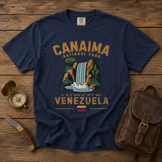 Canaima National Park T-Shirt in Navy - roamstride graphic tee