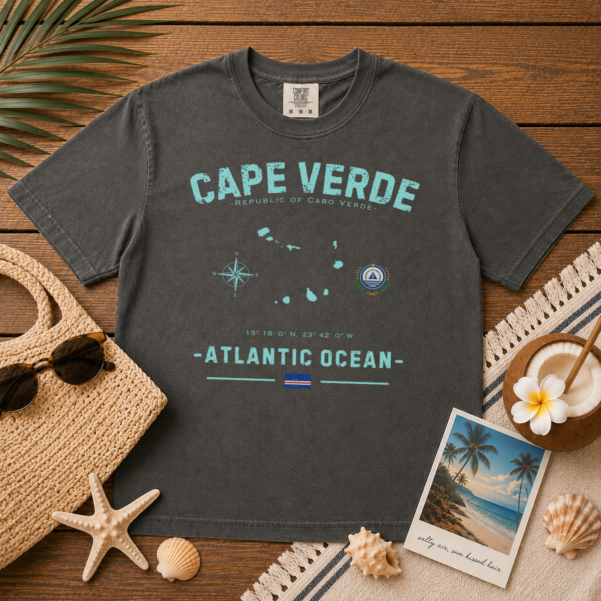 Cape Verde T-Shirt in Pepper - roamstride graphic tee