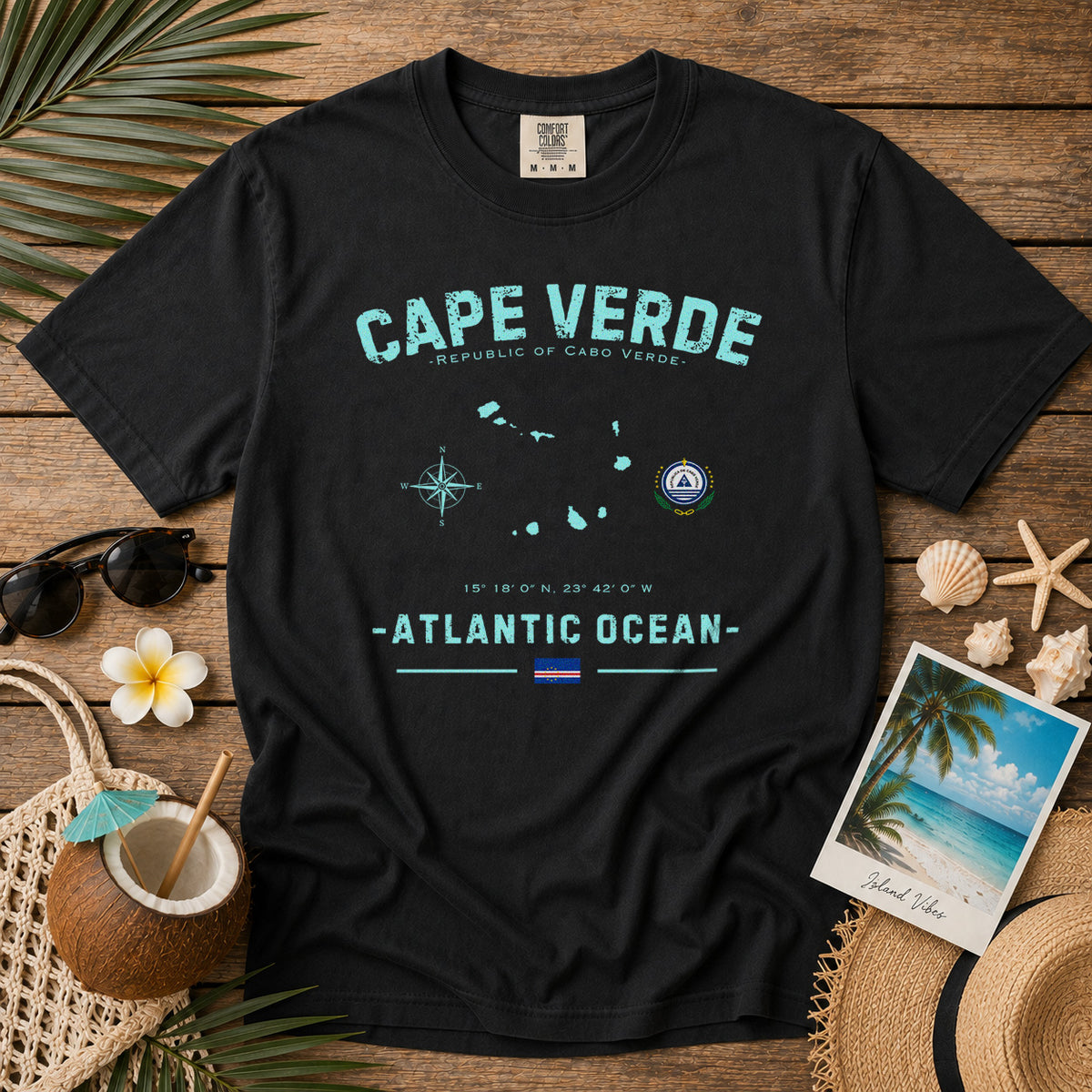 Cape Verde T-Shirt in Black - roamstride graphic tee