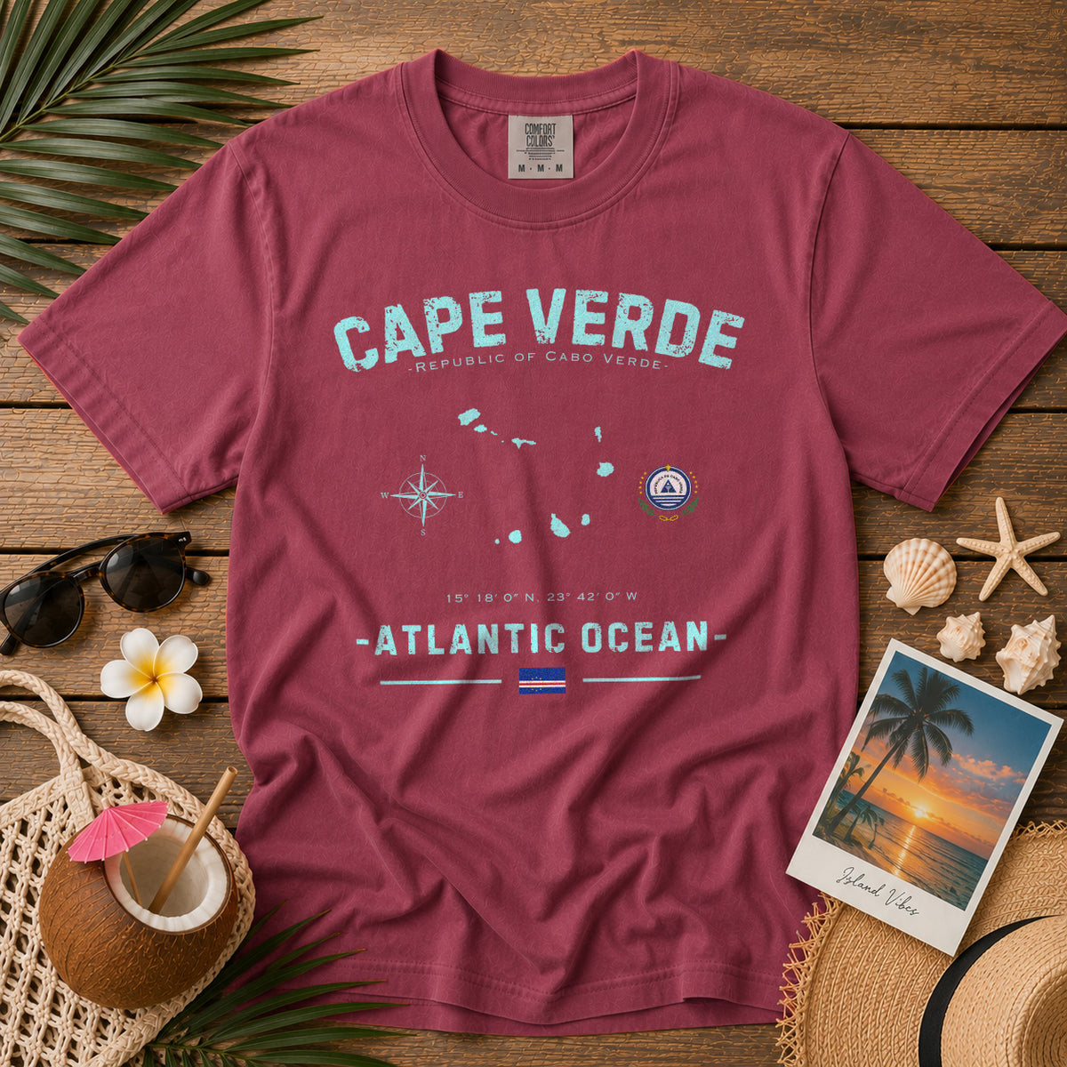 Cape Verde T-Shirt in Chili - roamstride graphic tee