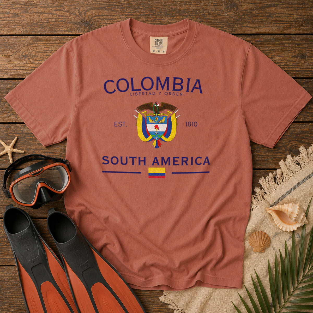 Colombia T-Shirt in Yam - roamstride graphic tee