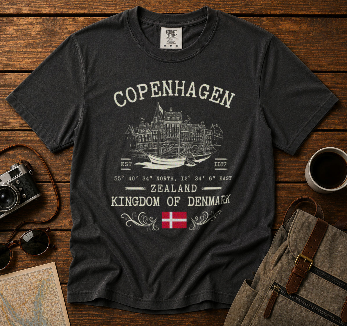 Copenhagen T-Shirt in Pepper - roamstride graphic tee