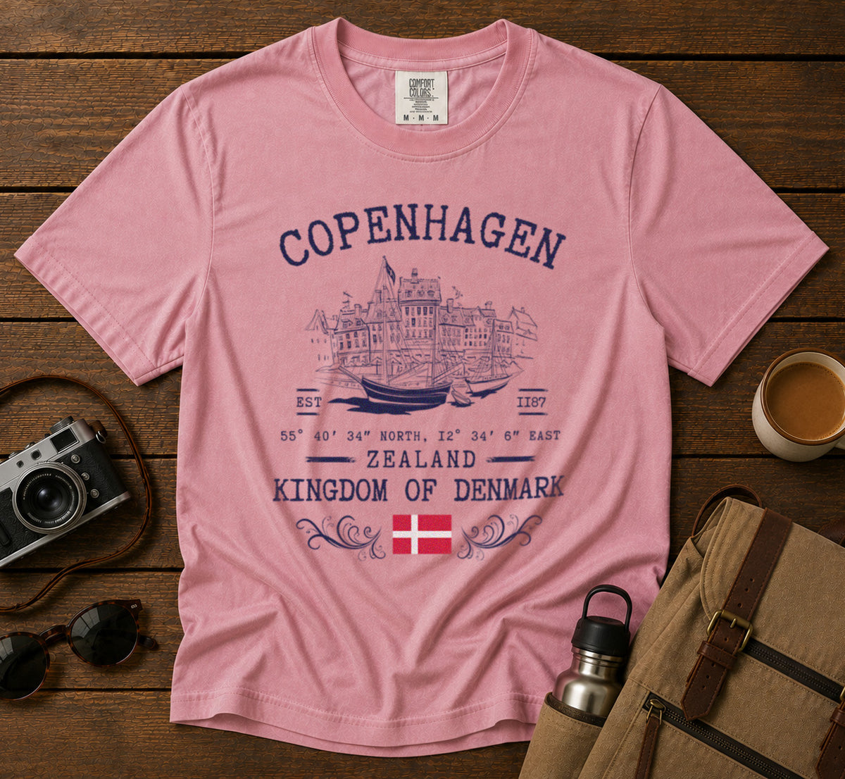 Copenhagen T-Shirt in Blossom - roamstride graphic tee